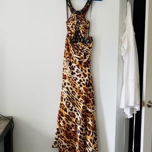 Cheetah print prom dress